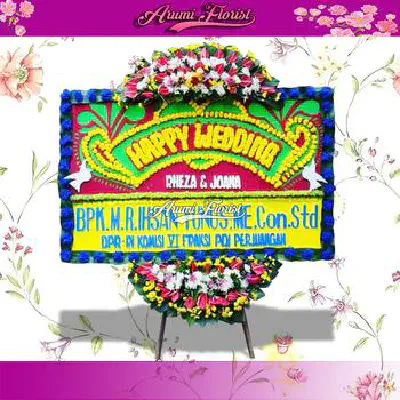 Bunga Papan Happy Wedding 10