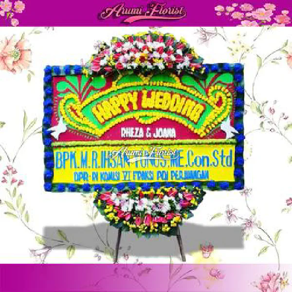 Bunga Papan Happy Wedding 10