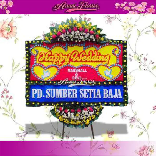 Bunga Papan Happy Wedding 16