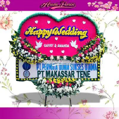 Bunga Papan Happy Wedding 19