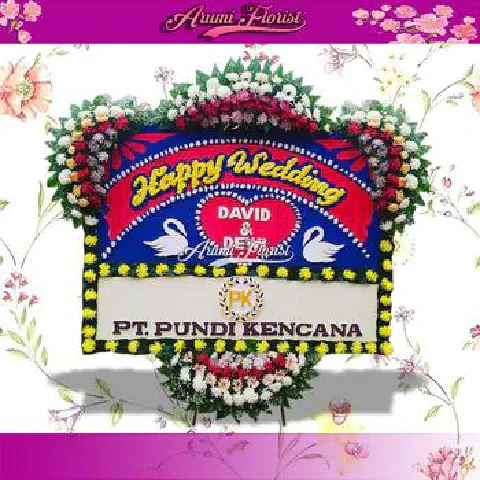 Bunga Papan Happy Wedding 20
