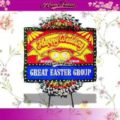 Bunga Papan Happy Wedding 22