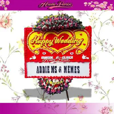 Bunga Papan Happy Wedding 27
