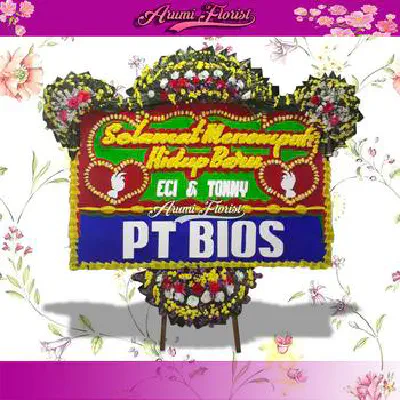 Bunga Papan Happy Wedding 7