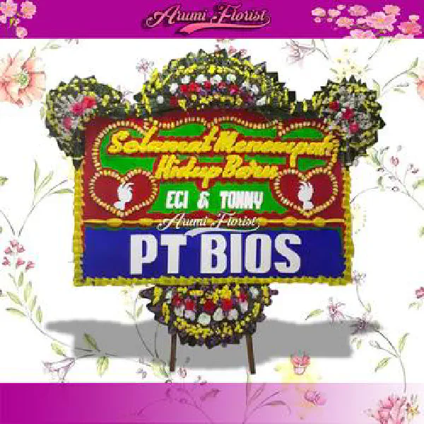 Bunga Papan Happy Wedding 7